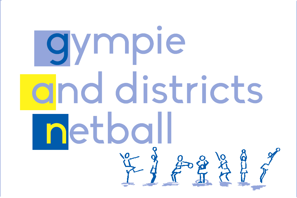 Gympie and districts netball logo.